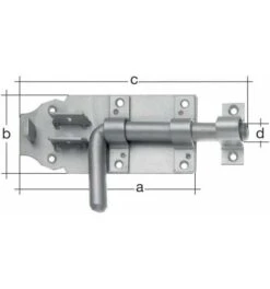 GAH Alberts Bolzenriegel Mit Schlaufe180 Mm