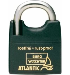 Burg Wächter Burg-Wächter AV-Zylindervorhangschloss, Atlantic 217 F 50 Ni, Messing Massiv