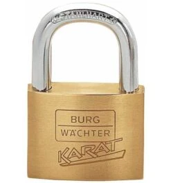 Burg Wächter Burg-Wächter AV-Zylindervorhangschloss, Karat 217 40/6 SB, Messing Massiv