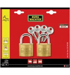 Burg Wächter Burg-Wächter Vorhangschloss-Set 222/40SB/quad