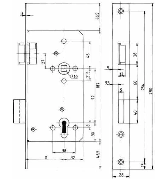 KFV Einsteckschloss Für Haustür, Stulpbreite 28 Mm, Dornmaß Mm, DIN Links 4 KFV Einsteckschloss Für Haustür, Stulpbreite 28 Mm, Dornmaß Mm, DIN Links – Bild 2