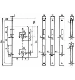 Bever Einsteckschloss Für Haustür, Stulpbreite 28 Mm, Dornmaß 65 Mm, DIN Rechts -Abus Lock Geschaft einsteckschloss fuer haustuer 117372 czm
