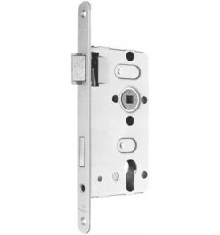 BKS Einsteckschloss, 20mm, 235mm, 55mm, Zimmertür, Rund, DIN Rechts, Gefälzt, Klasse 2, Modell 0415