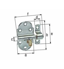 GAH Alberts Autom. Grendelriegel 260/K2ZA/47 Mm -Abus Lock Geschaft grendelriegel 371668 czm