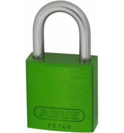 ABUS Vorhangschloss Aluminium 72LL/40 Grün Vs. Lock-Tag -Abus Lock Geschaft gruen 1584573 czm