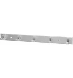 Hermeta Handtuchhakenleiste 5 Hak.H.35mm L.360mm Alu.silberf.elox.A.33,5mm