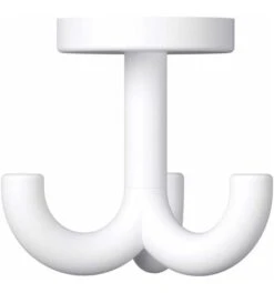 HEWI Handtuchhaken 477 Drehb.H.70mm B.75mm L.75mm PA Ma 98 Signalweiß D.50mm