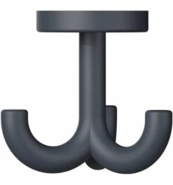 HEWI Handtuchhaken 477 Drehb.H.70mm B.75mm L.75mm PA Ma 92 Grau D.50mm