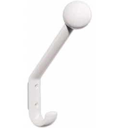 HEWI Garderobenhaken 477.90.080 Einfach A.116mm PA 99 Reinweiß H.172mm