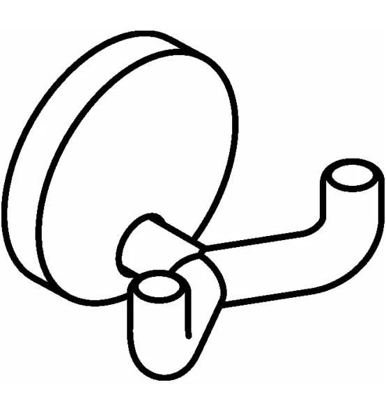 HEWI Doppelhaken 477.90B025 Dop.A.43,5mm PA 98 Signalweiß Ma D.50mm 3 HEWI Doppelhaken 477.90B025 Dop.A.43,5mm PA 98 Signalweiß Ma D.50mm