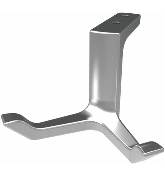 Decken-Mantelhaken 0200 Zweifach A.87mm Alu.silberf.elox.H.49mm HERMETA 3 Decken-Mantelhaken 0200 Zweifach A.87mm Alu.silberf.elox.H.49mm HERMETA