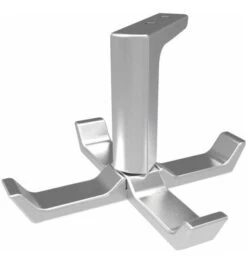 Decken-Mantelhaken 0201 Vierfach A.83mm Alu.silberf.elox.H.55mm HERMETA