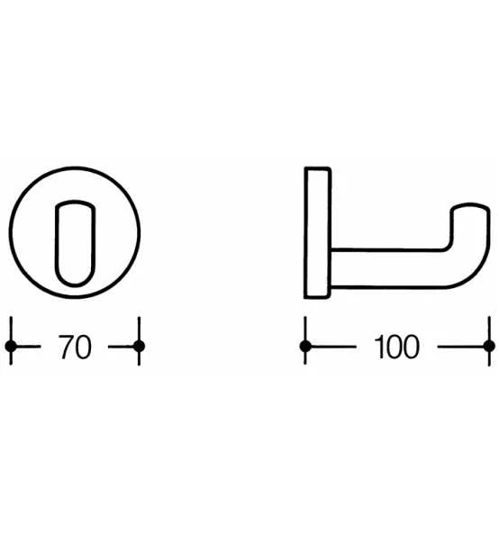 HEWI Einzelhaken 477.90.030 Einfach A.100mm PA Reinweiß 99 D.70mm 4 HEWI Einzelhaken 477.90.030 Einfach A.100mm PA Reinweiß 99 D.70mm – Bild 2