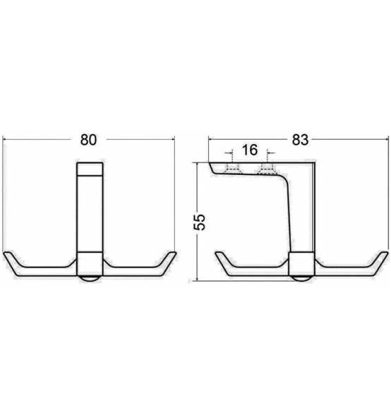 Decken-Mantelhaken 0201 Vierfach A.83mm Alu.silberf.elox.H.55mm HERMETA 4 Decken-Mantelhaken 0201 Vierfach A.83mm Alu.silberf.elox.H.55mm HERMETA – Bild 2