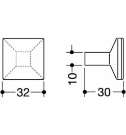 HEWI Möbelknopf 547.32B2 Ku.90 Tiefschwarz Matt -Abus Lock Geschaft knopf 1534809 czm 3