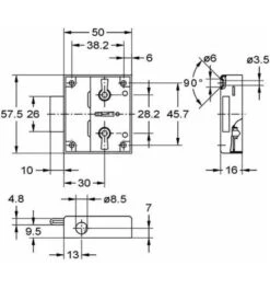 JuNie Drehstangenschl.Nr. 7010 Vern. Stahl -Abus Lock Geschaft magnetschnaepper 371573 czm