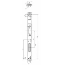 Schließteil Falle/Riegel U-St.25mm Re.silberf.FUHR -Abus Lock Geschaft mehrfachverriegelung 1535406 czm