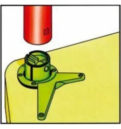 Tischbeinset D80 710 Mm Edelstahloptik -Abus Lock Geschaft moebelfuss tischbein 116788 czm