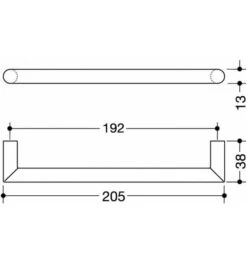 HEWI Möbelgriff 562.13B192 Ku.99 Reinweiß Ma 192mm D.13mm -Abus Lock Geschaft moebelgriff 1534817 czm