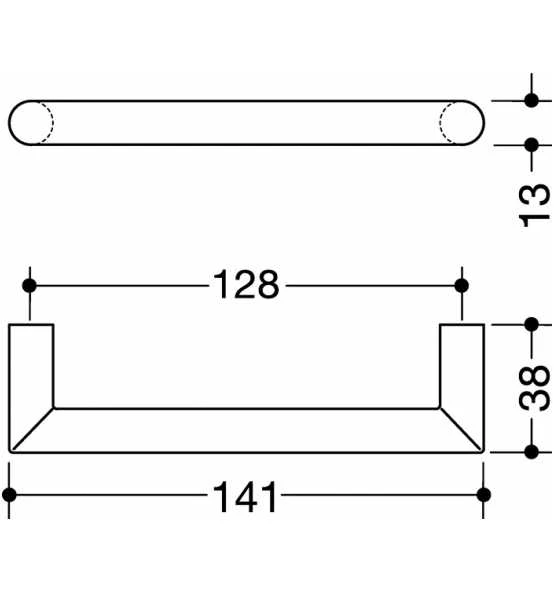 HEWI Möbelgriff 562.13B128 Ku.90 Tiefschwarz Ma 128mm D.13mm 4 HEWI Möbelgriff 562.13B128 Ku.90 Tiefschwarz Ma 128mm D.13mm – Bild 2