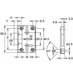 JuNie Riegelschlösser Nr. 0772 Vern. 15 Mm -Abus Lock Geschaft moebelschloss 371566 czm 2