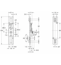 JuNie Stangenschl O. Stange 1100 L M.Schlü. 0339/30 -Abus Lock Geschaft moebelschloss 562933 czm