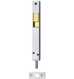 DENI Rohrkantriegel Mit Schieber, Stahl Vernickelt