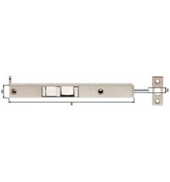 GAH Alberts Rohrkantriegel 17x200 Silber Lackiert