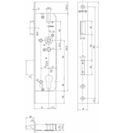 KFV PT-Einsteckschloss, PZ, E92, VK8, D35, 16kt, DL/DR -Abus Lock Geschaft rohrrahmenschloss 1355098 czm 1