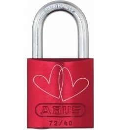 ABUS Vorhangschloss Aluminium 72/40 Rot Love Lock 3 Lock-Tag