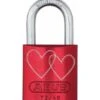 ABUS Vorhangschloss Aluminium 72/40 Rot Love Lock 4 Lock-Tag