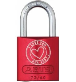 ABUS Vorhangschloss Aluminium 72/40 Rot Love Lock 5 Lock-Tag