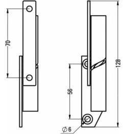 Hermeta Trennwandscharnier 6030/31 VA 316L Rollenlänge 100mm DIN Re. -Abus Lock Geschaft scharnier 1536023 czm