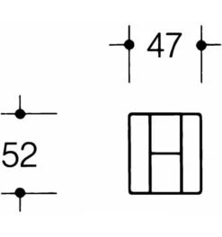 HEWI Scharnier DIN Re.H.52mm B.47mm PA M.Metalleinleger Signalweiß,ma -Abus Lock Geschaft scharnier 1537524 czm 3