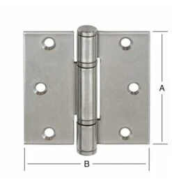 Vormann Türscharnier Edelstahl (V2A), 75 X 75, Gerollt, Edelstahlstift -Abus Lock Geschaft scharnier 999576 czm 1
