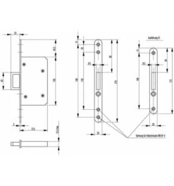 BKS Schiebetür-Einsteckschl.0393 STA Silber Ktg.20/55mm M.Springg.u.Auslösek. -Abus Lock Geschaft schiebetuerschloss 1535087 czm