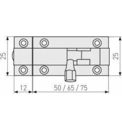 ABUS Riegel 96/65 CL/DFNLI -Abus Lock Geschaft schiebetuerschloss 1586355 czm
