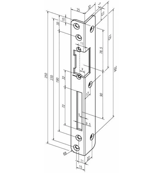 ASSA ABLOY Sicherh.-Winkelschließbl.069 S.3mm VA Ma DIN R 3 ASSA ABLOY Sicherh.-Winkelschließbl.069 S.3mm VA Ma DIN R