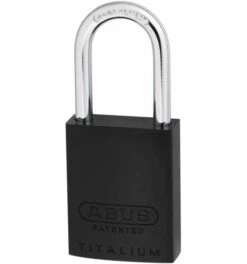 ABUS Vorhangschloss Service 83AL/40 Schwarz Ohne Zylinder -Abus Lock Geschaft schwarz 1585420 czm 1