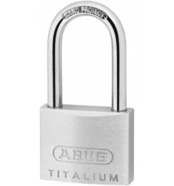 ABUS Vorhangschloss TITALIUM 64TI/40HB40 B/SB -Abus Lock Geschaft silber 1585412 czm