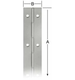 Vormann Stangenscharnier 32X2040 Mm Edelstahl Rostfrei (V2A)
