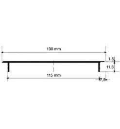HOJU Stegblech 130 X 400 Mm, F1 Schlitzlochung 30 X 5 Mm -Abus Lock Geschaft stegblech 117550 czm
