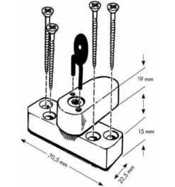 Bever Fenstersicherung 1-flügelig Weiß -Abus Lock Geschaft tuer fenstersicherung 117105 czm