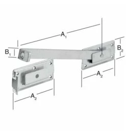 Vormann Doppeltorüberwurf Nr. 86000Z, Verzinkt -Abus Lock Geschaft tuertreibriegel 998703 czm