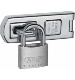ABUS Überfalle- Und Vorhangschloss-Kombination 100/100 + 54TI/40 B/DFNLI -Abus Lock Geschaft ueberfalle drahtueberfalle 1585660 czm