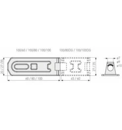 ABUS Überfalle 100/100DG B/SB -Abus Lock Geschaft ueberfalle drahtueberfalle 1586322 czm 2