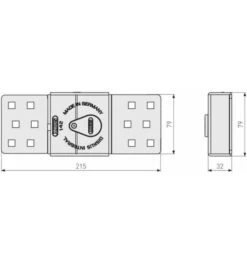 ABUS Überfalle 142/200 Weiß + 20/70 Vs. -Abus Lock Geschaft ueberfalle drahtueberfalle 1586373 czm
