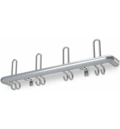 Wandgarderobe Alu.F1 Naturf.5 Hut-/10 Mantelh.L.1000mm Hakenabstand 200mm