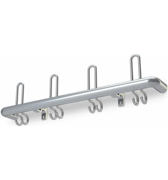 Wandgarderobe Alu.F1 Naturf.5 Hut-/10 Mantelh.L.1000mm Hakenabstand 200mm 3 Wandgarderobe Alu.F1 Naturf.5 Hut-/10 Mantelh.L.1000mm Hakenabstand 200mm