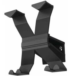 Wandgarderobe Alu.4HakenLänge 170mm Tiefschwarz